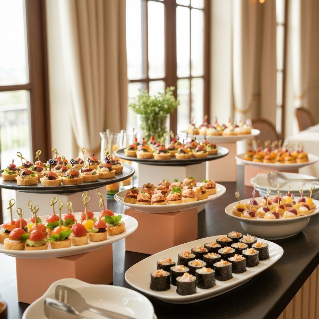 Elegant catering buffet setup